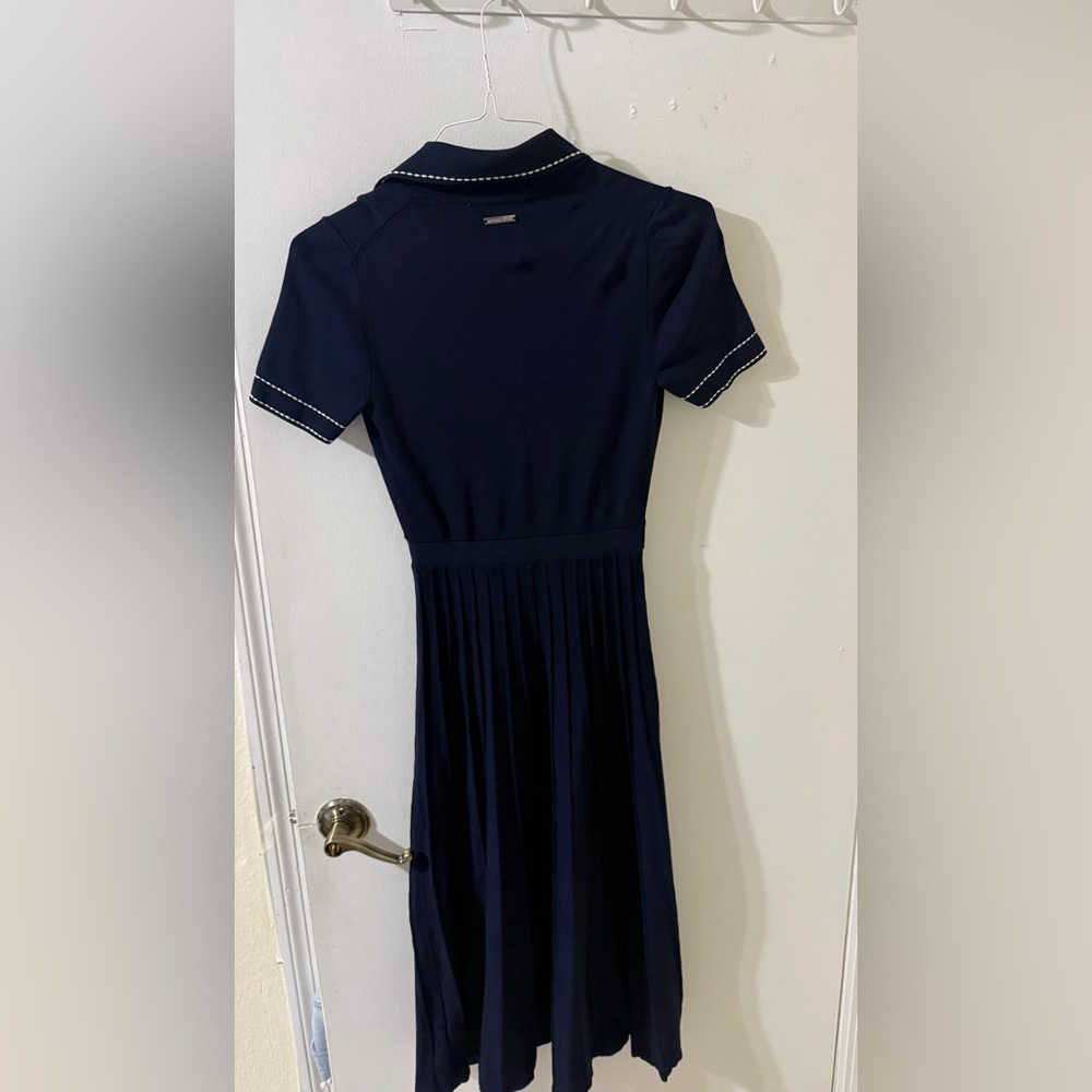 MICHAEL Michael Kors Navy Polo with White Contrast Stitching - Picture 4 of 5